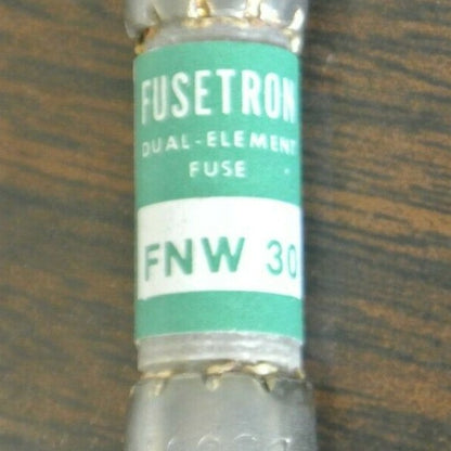 BOX of 10 / BUSS FNW30 FUSETRON FUSES / 30A / 250VAC