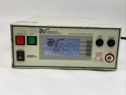 ASSOCIATED RESEARCH 3765 VER 1.04 DIELECTRIC WITHSTAND TESTER 115/230VAC
