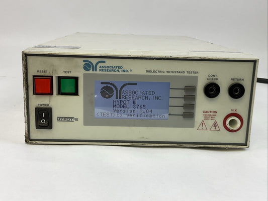 ASSOCIATED RESEARCH 3765 VER 1.04 DIELECTRIC WITHSTAND TESTER 115/230VAC