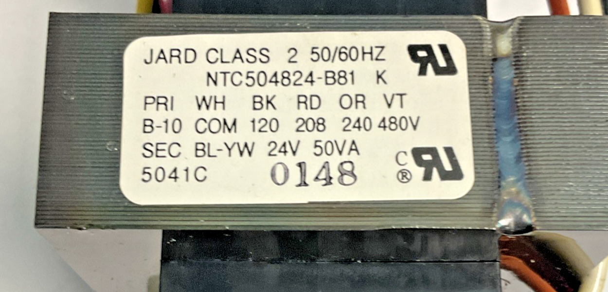 JARD NTC504824-B81 TRANSFORMER 50/60HZ 480V 50VA