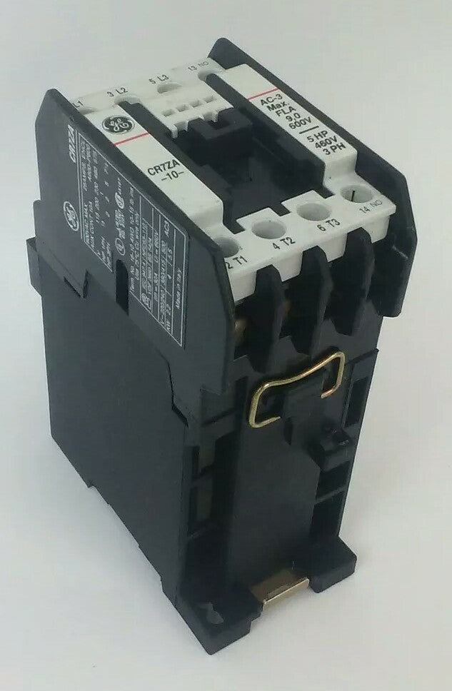 GENERAL ELECTRIC CR7ZA CONTACTOR 600V 25A 3PH 7.5HP 24VDC COIL W/ CR7XS13J