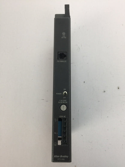 ALLEN BRADLEY 1771-P4S/B 120VAC POWER SUPPLY MODULE REV E02 OUTPUT 5.0 VDC 8.0 A