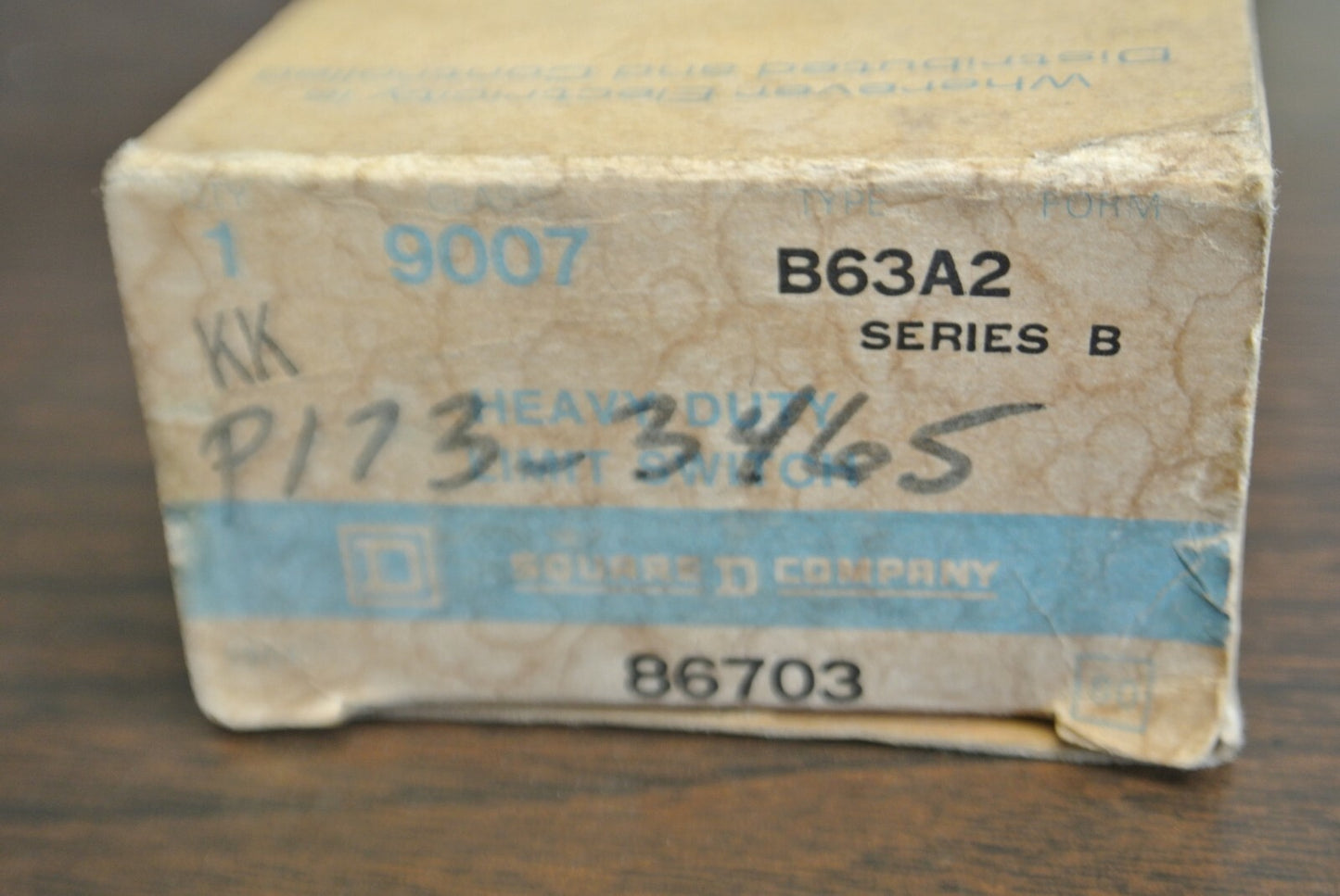 SQUARE D 9007 B63A2 Ser. B / HEAVY DUTY LIMIT SWITCH / NEW SURPLUS in BOX