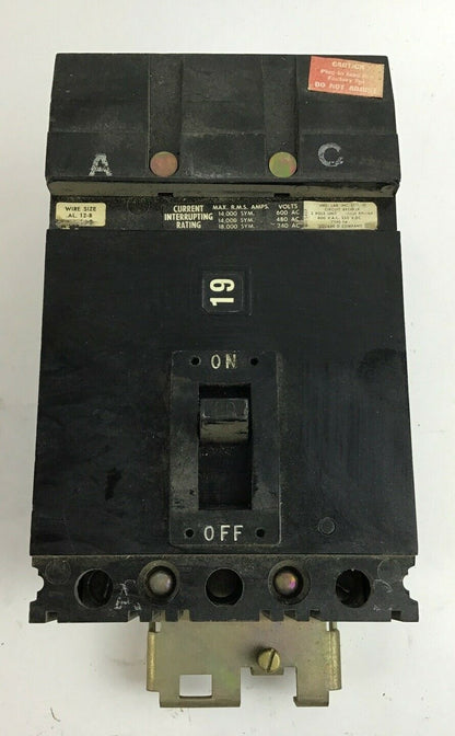 SQUARE D FA26020AC CIRCUIT BREAKER 20A 2POLE 600VAC 250VDC