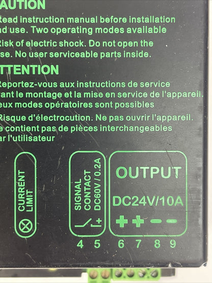 MURR ELEKTRONIK Y2415010401 DTBW SWITCHING MODE POWER SUPPLY MPS10-110/24 SINGLE