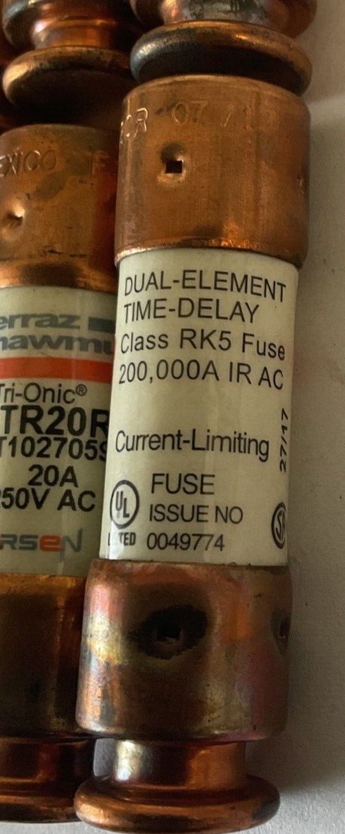 FERRAZ SHAWMUT TR20R 20A 250VAC  RK5****LOTOF18****