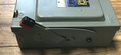 SQUARE D HU361 SAFETY SWITCH SER.E1 30A  NON FUSIBLE 600VAC/VDC 600VAC/VDC 30HP