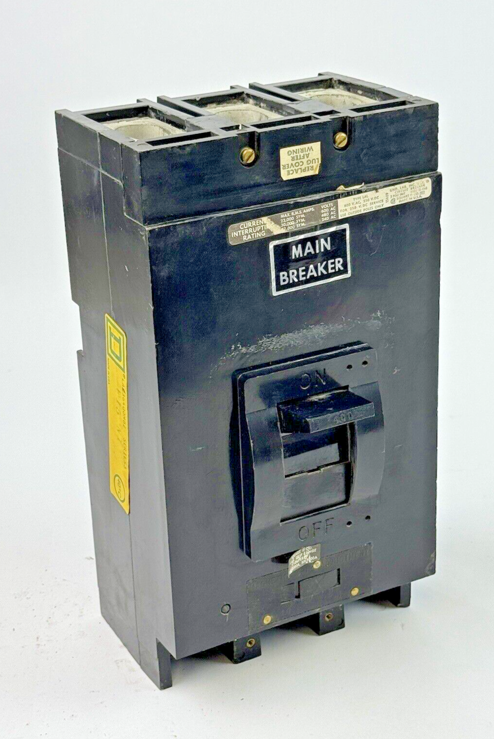 SQUARE D - LAL36400MBZ - MOLDED CASE CIRCUIT BREAKER - 400 AMP, 3 POLE, 600 VAC