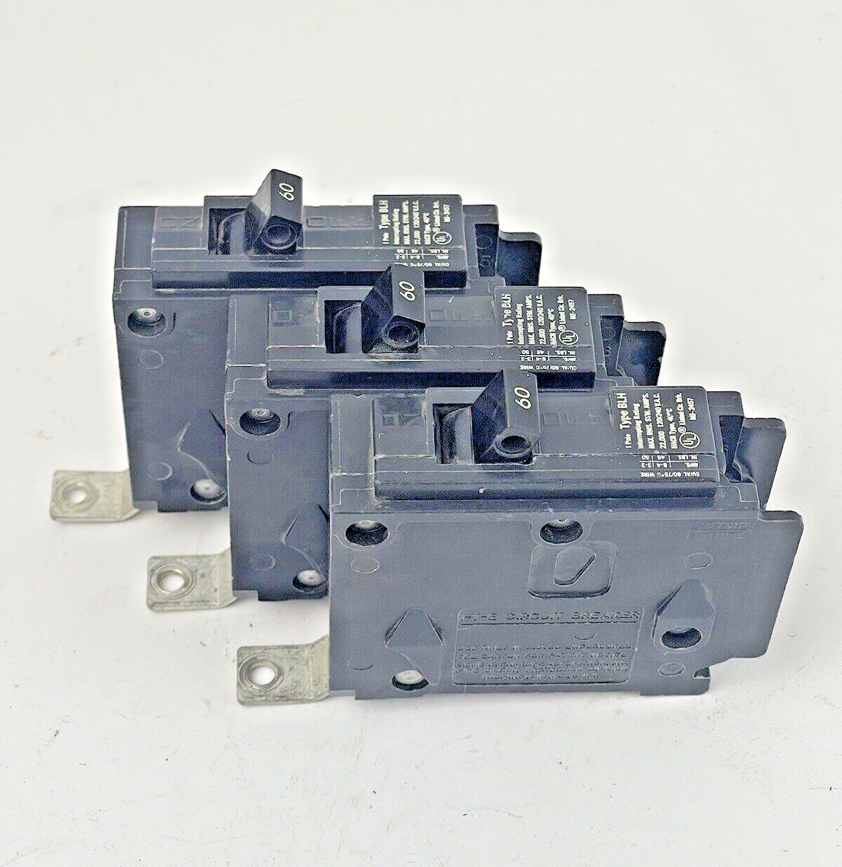 ITE *LOT OF 3* - B160H - CIRCUIT BREAKERS - 1 POLE, 60A, 240 VAC, 60Hz TYPE BLH