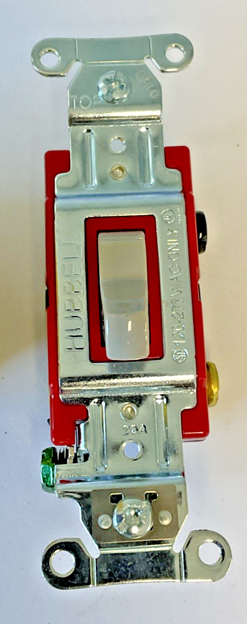 HUBBELL 1223GY TOGGLE SWITCH 3POS. 20A 120/277VAC ***LOTOF3***