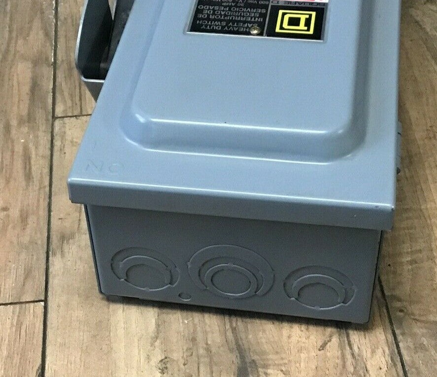 SQUARE D HU361 SAFETY SWITCH SER.F1 30A  NON FUSIBLE TYPE1 600VAC/VDC 30HP