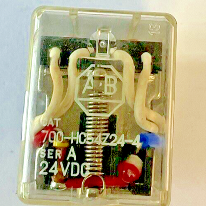 ALLEN BRADLEY 700-HC54Z24-4 RELAY SER.A 24VDC 1/10HP 1A 120V 50/60HZ**LOTOF3**