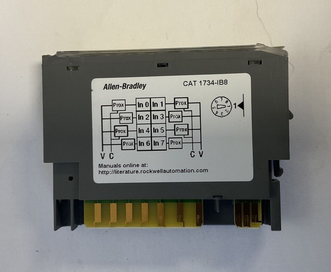 ALLEN BRADLEY 1734-IB8 INPUT MODULE 24VDC 5MA SER.D FW3.022