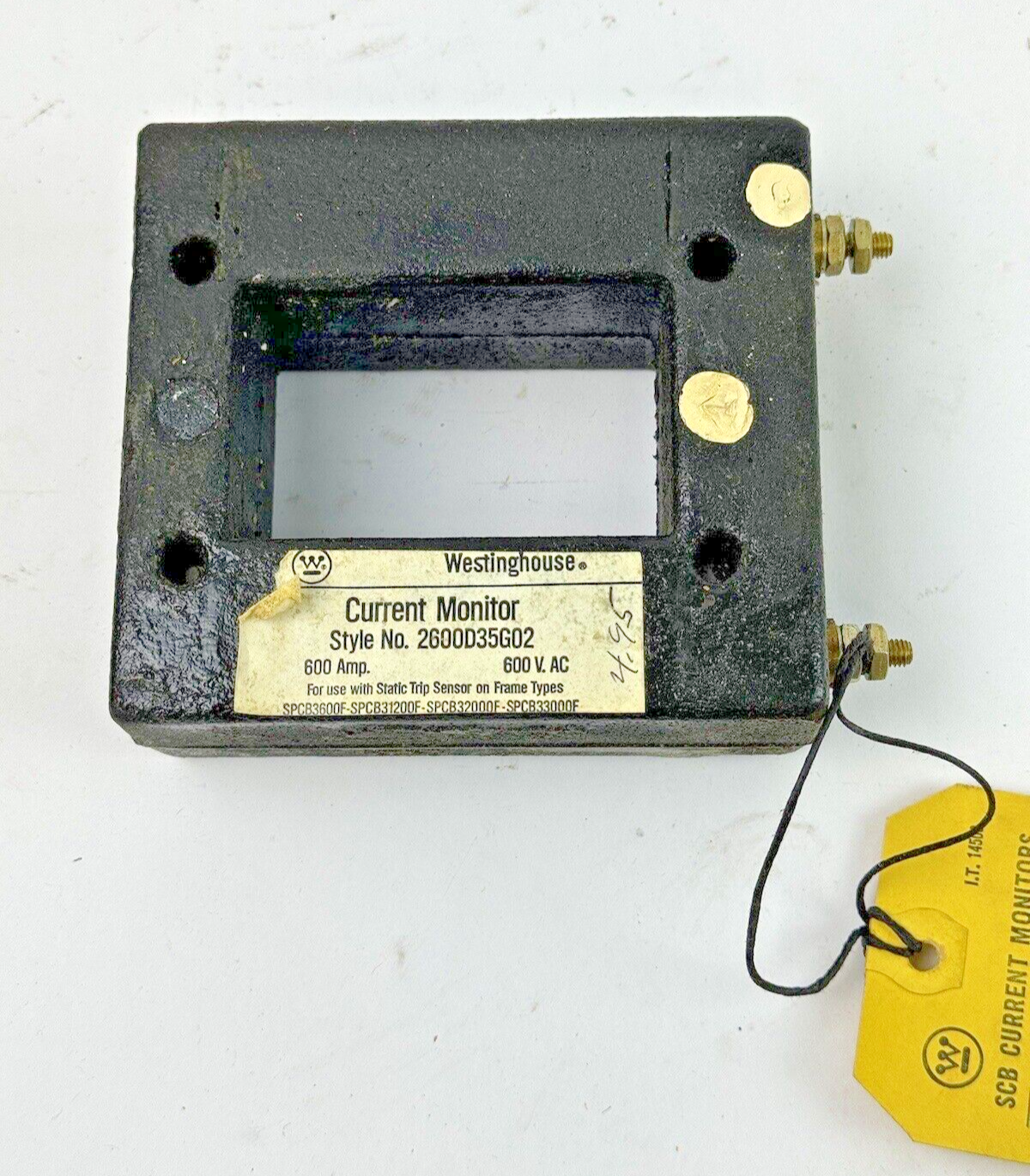WESTINGHOUSE - 2600D35G02 - MONITOR FOR TYPE SPCB 600 - 600 A/ 600VAC