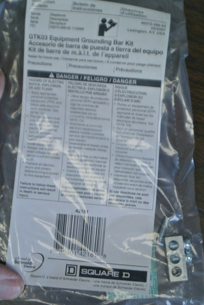 BOX of 10 / SQUARE D GTK03 EQUIPMENT GROUNDING BAR KITS / NEW SURPLUS