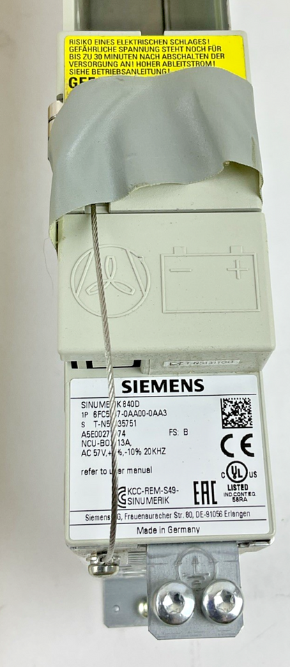 SIEMENS 6FC5247-0AA00-0AA3 SINUMERIK 840D 13A CONTROL UNIT