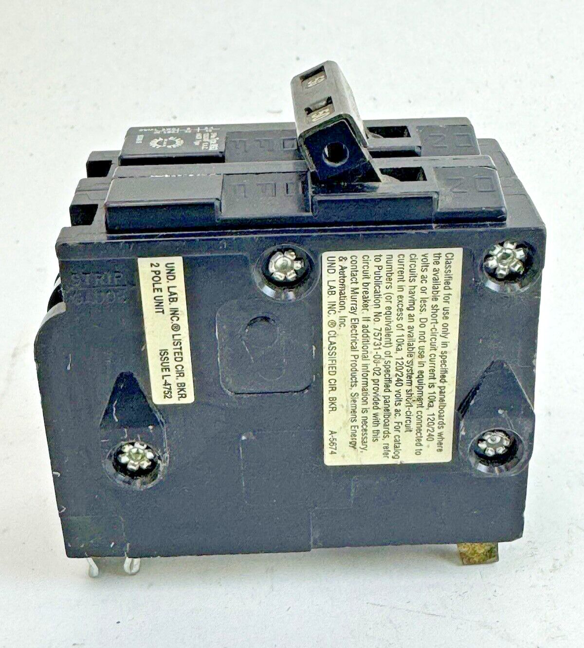 MURRAY - MQ250 - COMMON TRIP CIRCUIT BREAKER - 50A, 2 POLE, 240 VAC, MQ-250
