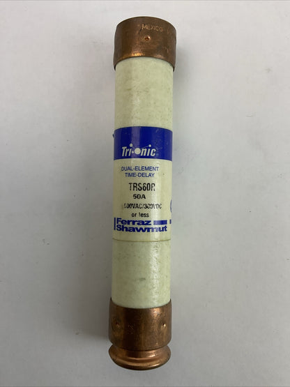 FERRAZ SHAWMUT TRS60R TRI-ONIC 600VAC 300VDC 60AMP DUAL-DELAY FUSE (LOT OF 2)
