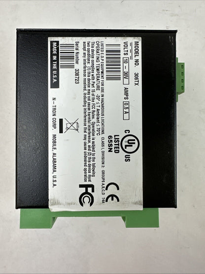 N-TRON 306TX 6-PORT ETHERNET SWITCH 10-30VDC 0.5A