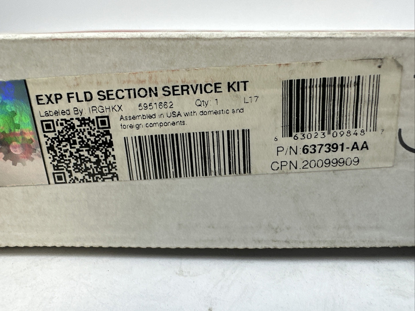 INGERSOLL RAND ARO 637391-AA EXP FLD SECTION SERVICE KIT