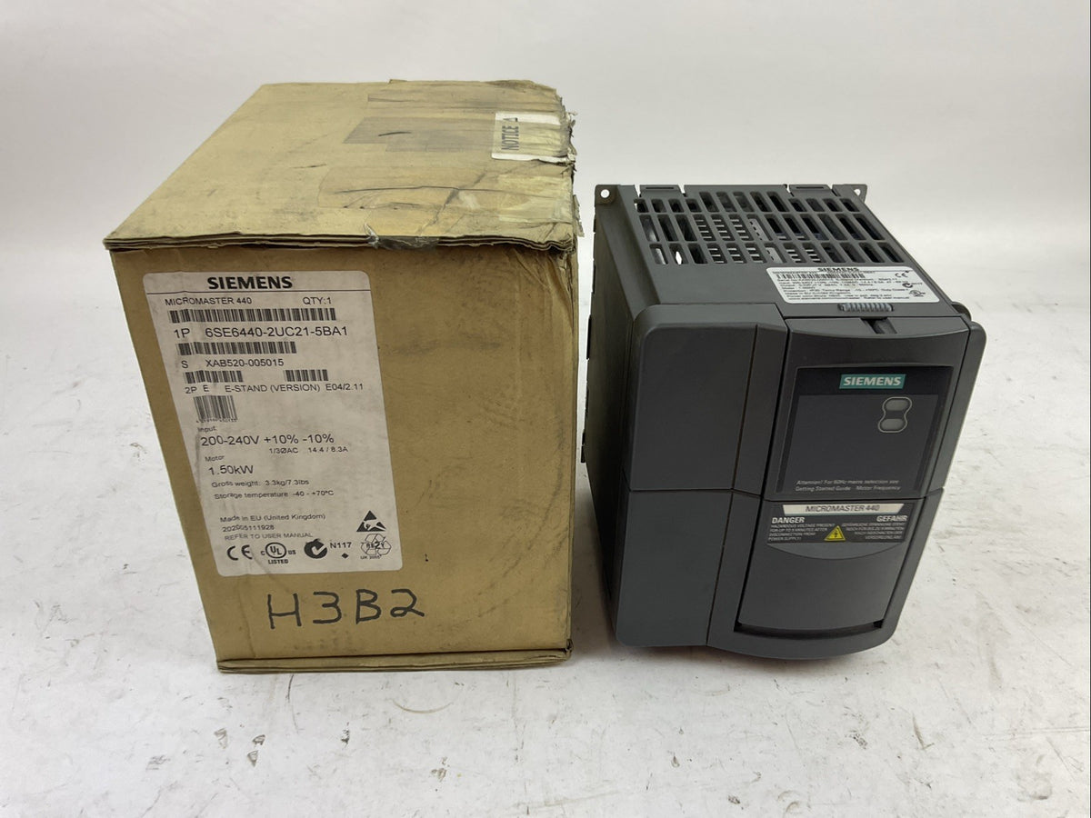 SIEMENS 1P 6SE6440-2UC21-5BA1 AC DRIVE MICROMASTER 440