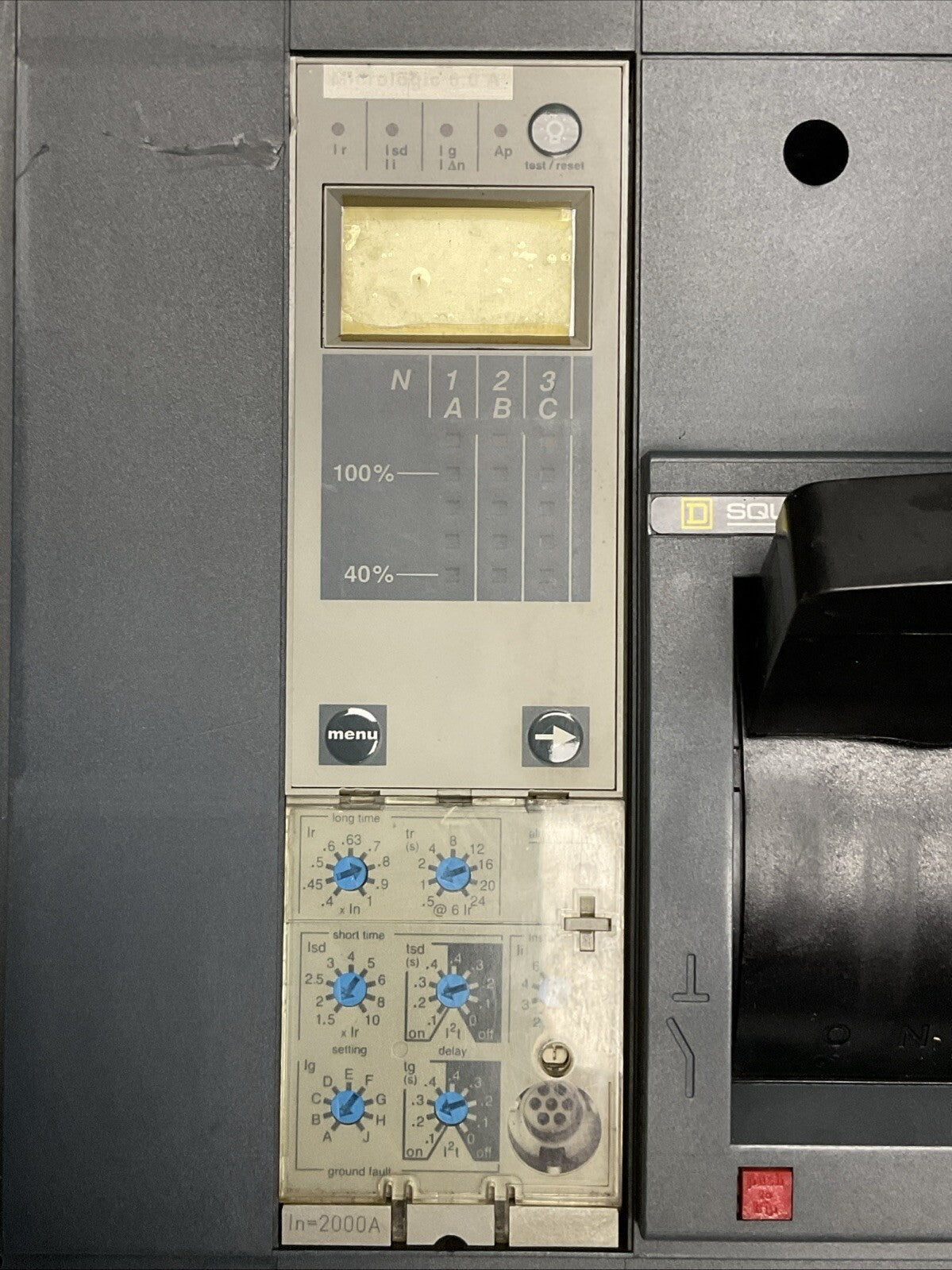 SQUARE D RGF36200U44A POWERPACT RG 2000 CIRCUIT BREAKER 600VAC 3POLE 2000AMP