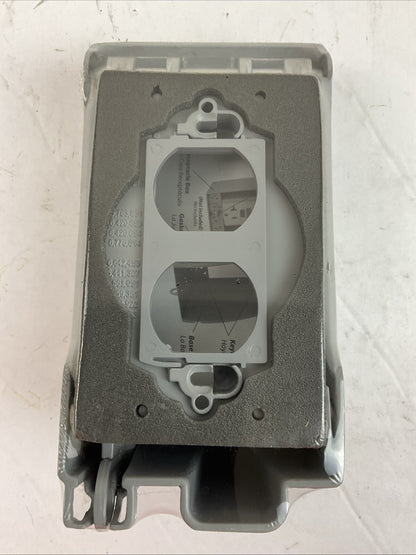 HUBBELL TAYMAC MX5280S METAL LOW-PROFILE IN-USE DEEP COVER 8 IN 1 CONFIGURATIONS