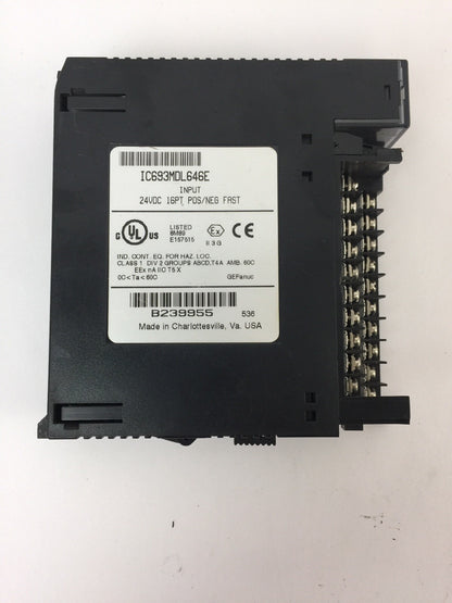 GE FANUC IC693MDL646E INPUT MODULE 24VDC 16PT POS/NEG FAST