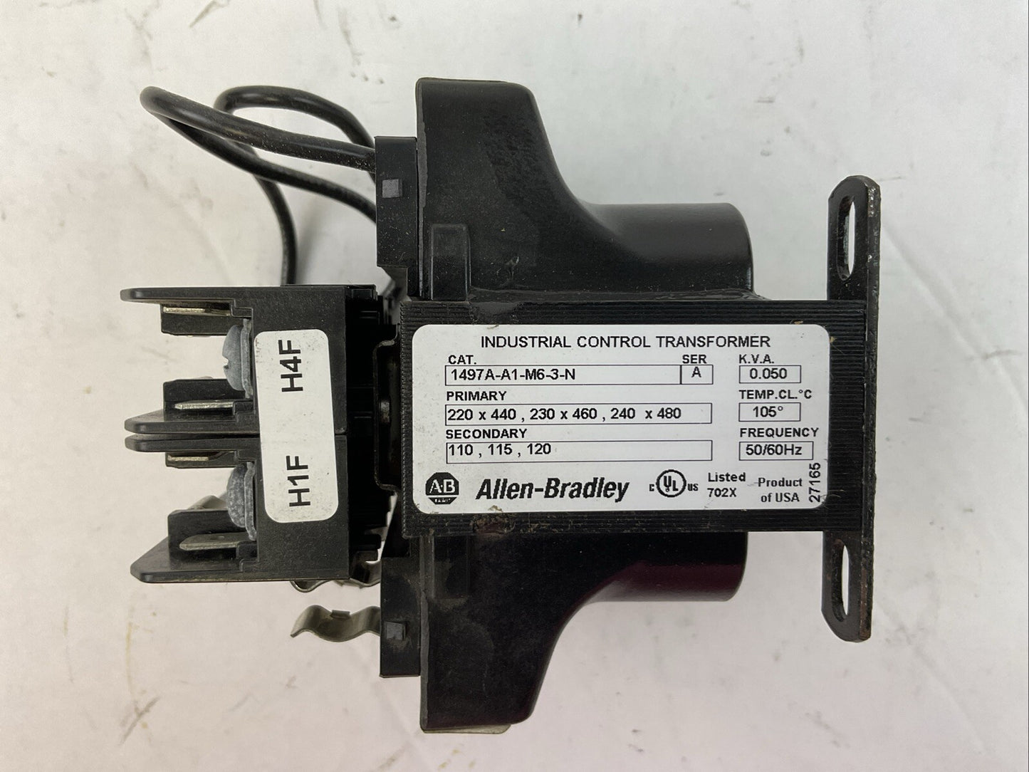 ALLEN BRADLEY 1497A-A1-M6-3-N CONTROL TRANSFORMER PRI 240x480 SEC 120 50VA