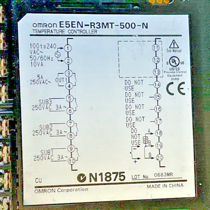 OMRON E5EN-R3MT-500-N TEMPERATURE CONTROLLER