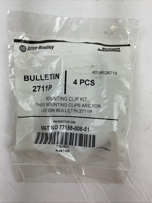 ALLEN BRADELY 277158-008-51 BULLETIN 2711P MOUNTING CLIP KIT (BAG OF 4)
