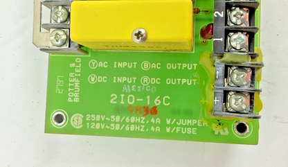 POTTER AND BRUMFILED 2I0-16C MODULE BOARD 250V 50/60HZ 4A