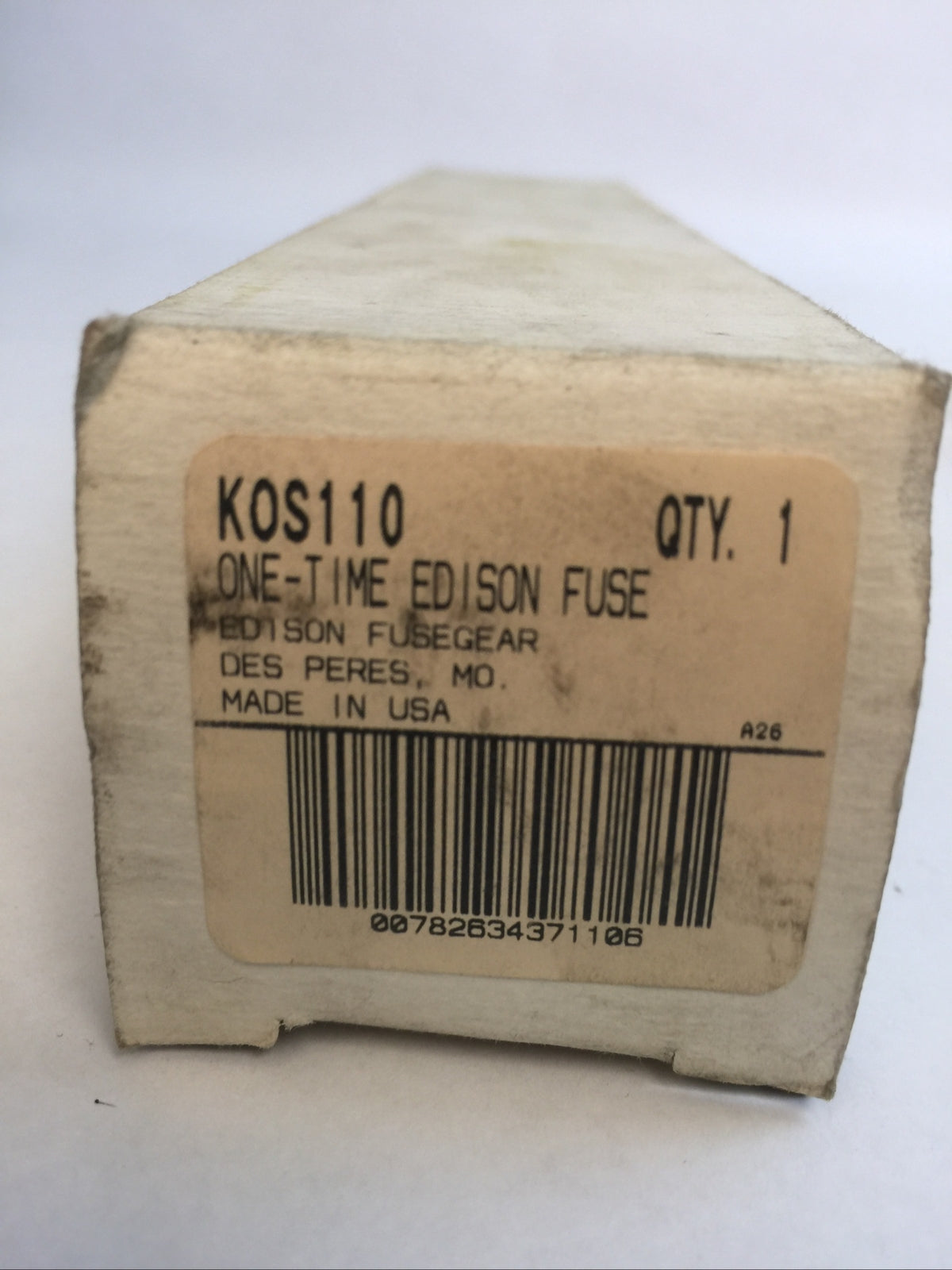 EDISON KOS110 ONE-TIME CLASS H FUSE 110AMP 600VAC