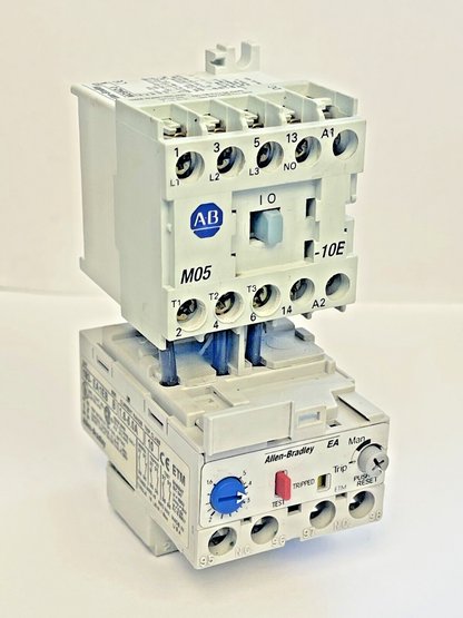 ALLEN BRADLEY - 193-EA1EB SER. B OVERLOAD RELAY & 100-MO5NZ*3 SER. A 24VDC COIL
