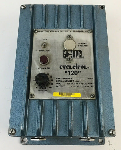 HAMPTON HPC 100100 CYCLETROL 120 120VAC 15A 50/60HZ 1HP 100VDC W/O TOGGLE SWITCH
