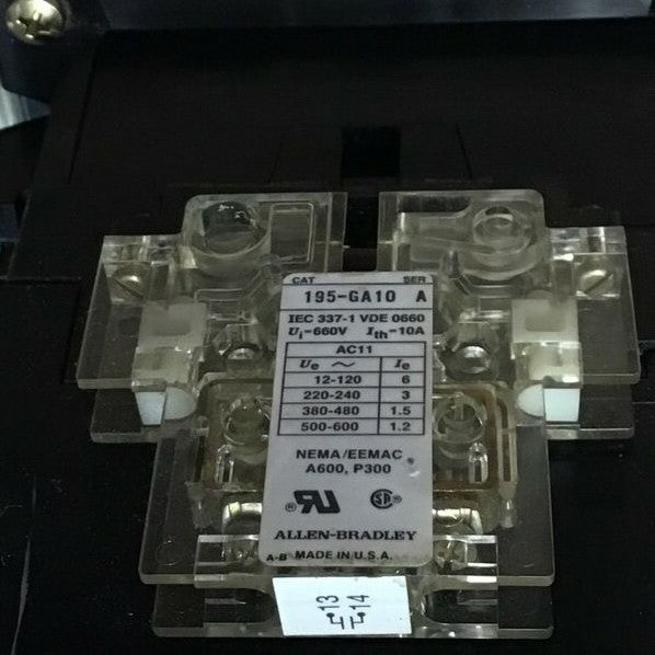 ALLEN BRADLEY 104-A60ND3 REVERSING CONTACTOR SER.C 60A 660V GD473 COIL 120V