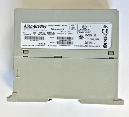 ALLEN-BRADLEY1783-NATR CONFIGURABLE NAT ROUTER FW 1.001 W/O MEM.CARD&WIRE TERM.