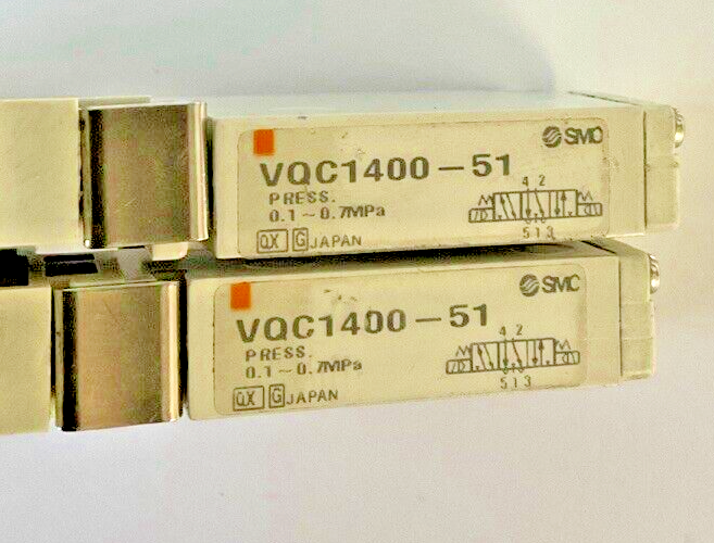 SMC VQC1400-51 SOLENOID PNEUMATIC VALVE 0.1-0.7MPA***LOT OF 2***
