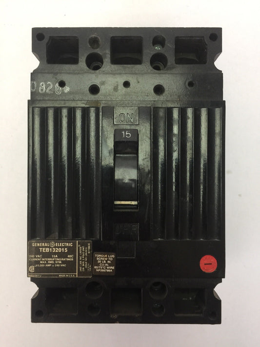 GE TEB132015 CIRCUIT BREAKER 15A 240VAC 3 POLE