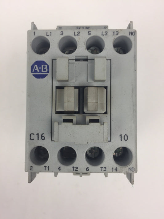 ALLEN BRADLEY 100-C16Z*10 CONTACTOR SER B 600VAC 30A COIL 24VDC