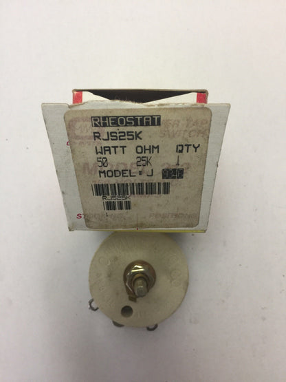 OHMITE RJS25K RHEOSTAT 50 WATT 25K OHM MODEL J