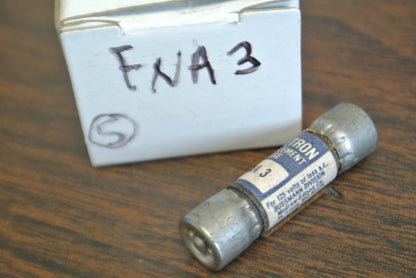 LOT of 5 / BUSS FNA-3 DUAL-ELEMENT FUSE / 3A / 125V FNA3