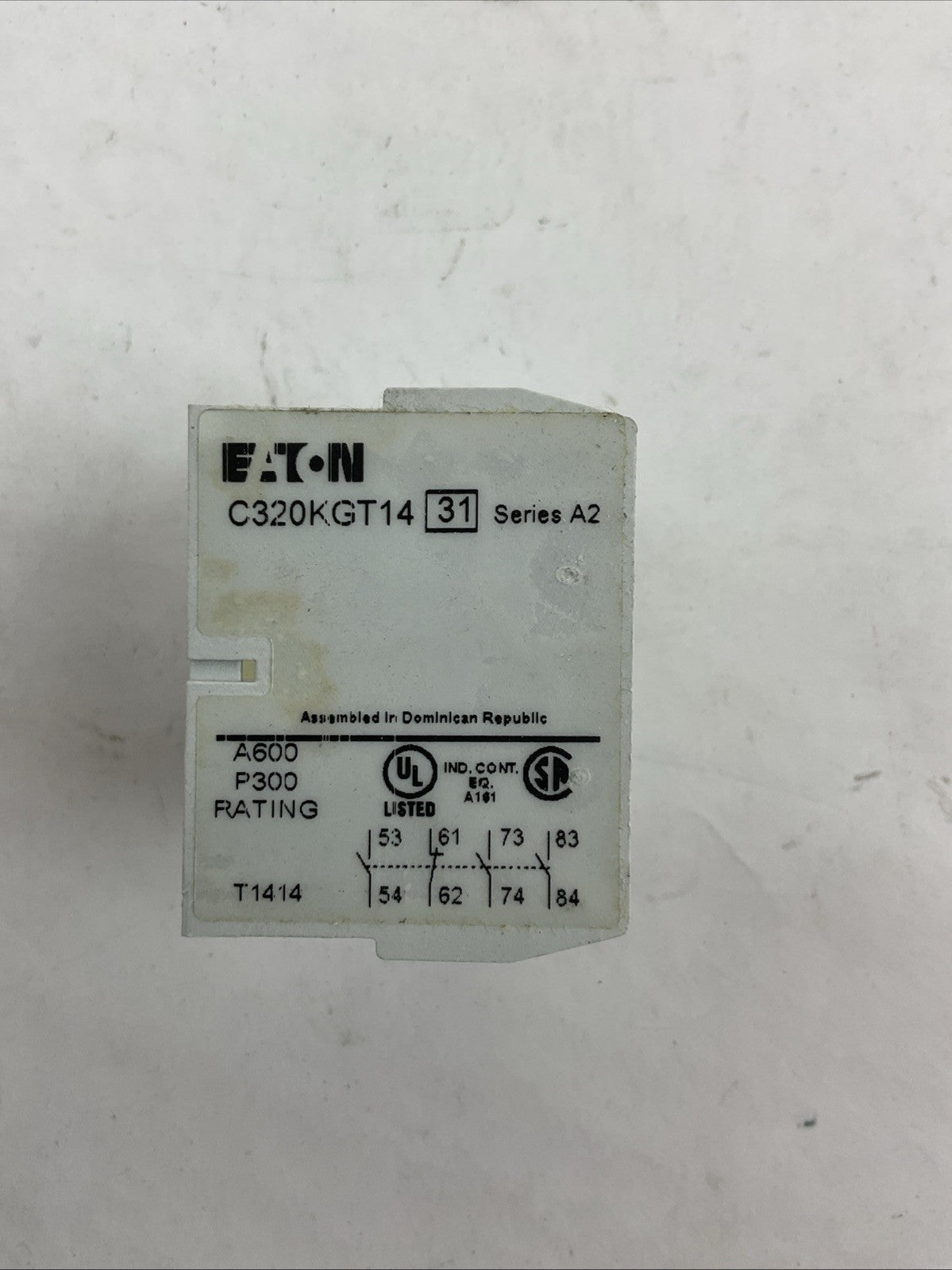 EATON C320KGT14 AUXILIARY CONTACT SER A2 FREEDOM SERIES TOP MTD