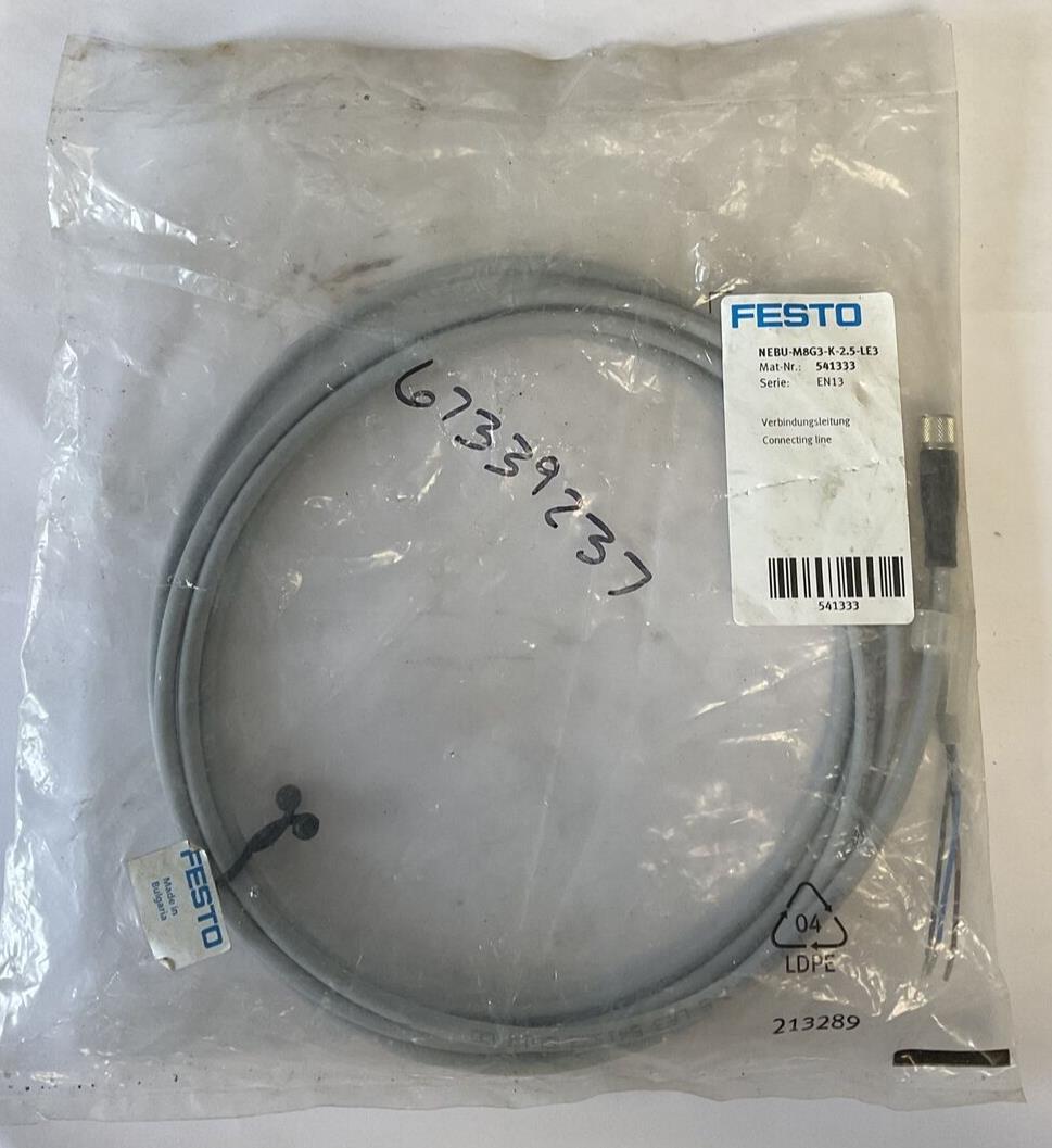 FESTO NEBU-M8G3-K-2.5-LE3 CONNECTING LINE 541333 EN13