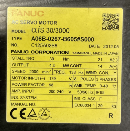 FANUC A06B-0267-B605#S000 AC SERVO MOTOR A860-2010-T341 ENCODER