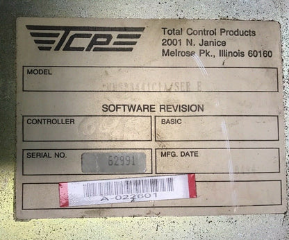 TOTAL CONTROL PRODUCTS CRTXXXXXC1A SER.G CONTROL PANEL W/MMS23441C1A CON.PROCESS