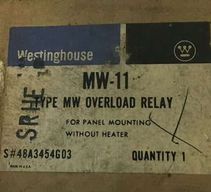 WESTINGHOUSE MW-11 OVERLOAD RELAY W/O HEATER