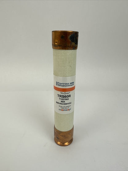 FERRAZ SHAWMUT TRS60R TRI-ONIC TIME DELAY DUAL ELEMENT FUSE 60AMP 600VAC 300VDC
