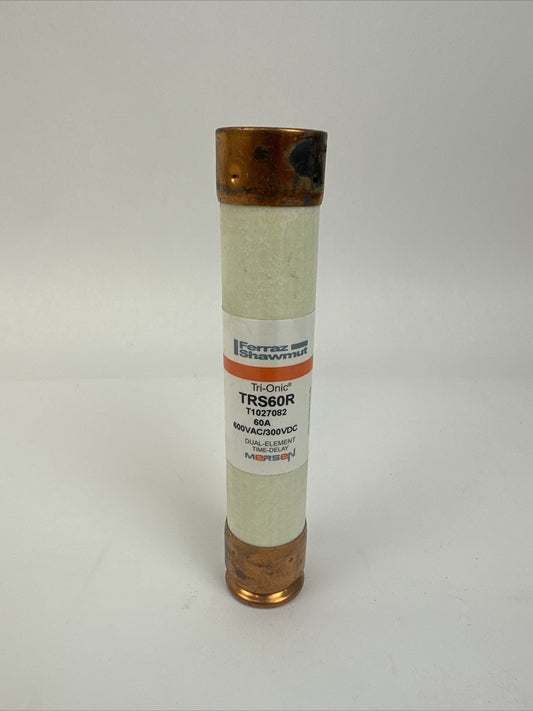 FERRAZ SHAWMUT TRS60R TRI-ONIC TIME DELAY DUAL ELEMENT FUSE 60AMP 600VAC 300VDC