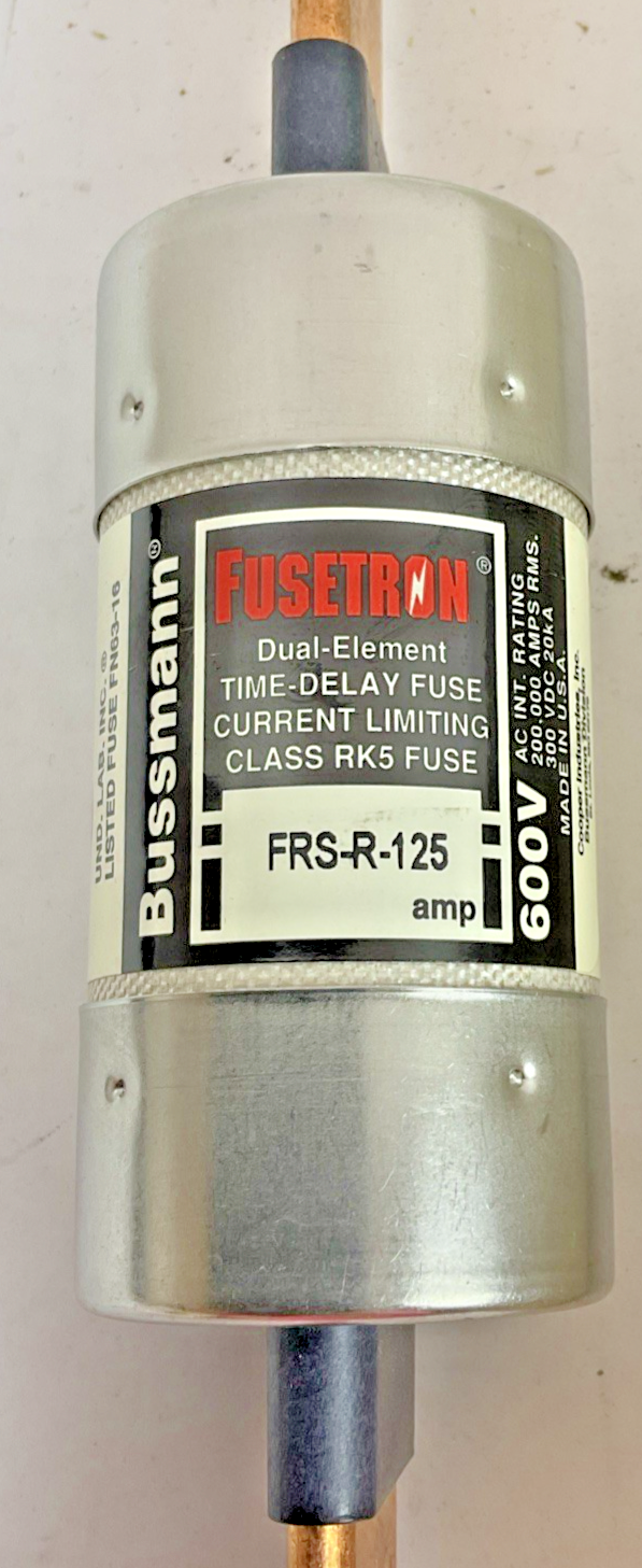 BUSS FRS-R-125 TIME DELAY FUSE 600V 300VDC 20KA RK5